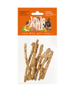 Little One Yummy branches with parsnip and pumpkin. Snack for all small mammals (35 g — ART. 32220)