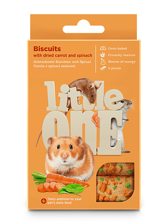 Little One Biscuits مع dried carrot و spinach لـ small mammals (5 pc x 7 g — ART. 32310)