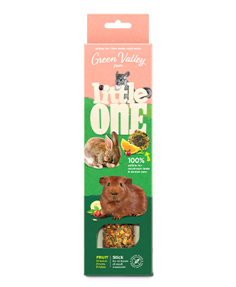 Little One “Green valley”. Fully edible grain free stick for small mammals with fruit (1 х 180 g — ART. 32340)