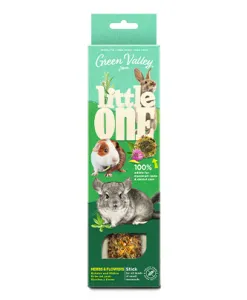 Little One "Green valley". Fully edible grain free stick for small mammals with herbs and flowers (1 х 160 g — ART. 32360)