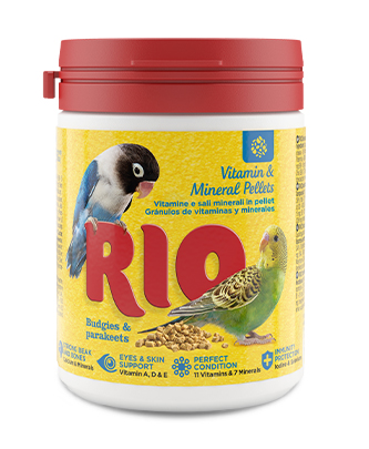 RIO Vitamin and mineral pellets for budgies and parakeets (120 g — ART. 23060)