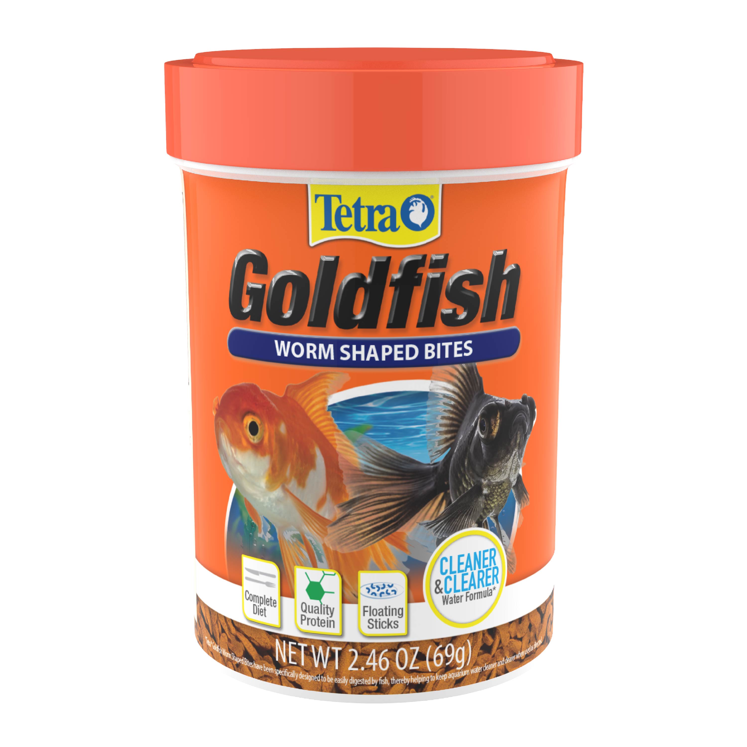 Goldسمك Worm Shaped Bites سمك Food 2.46 oz