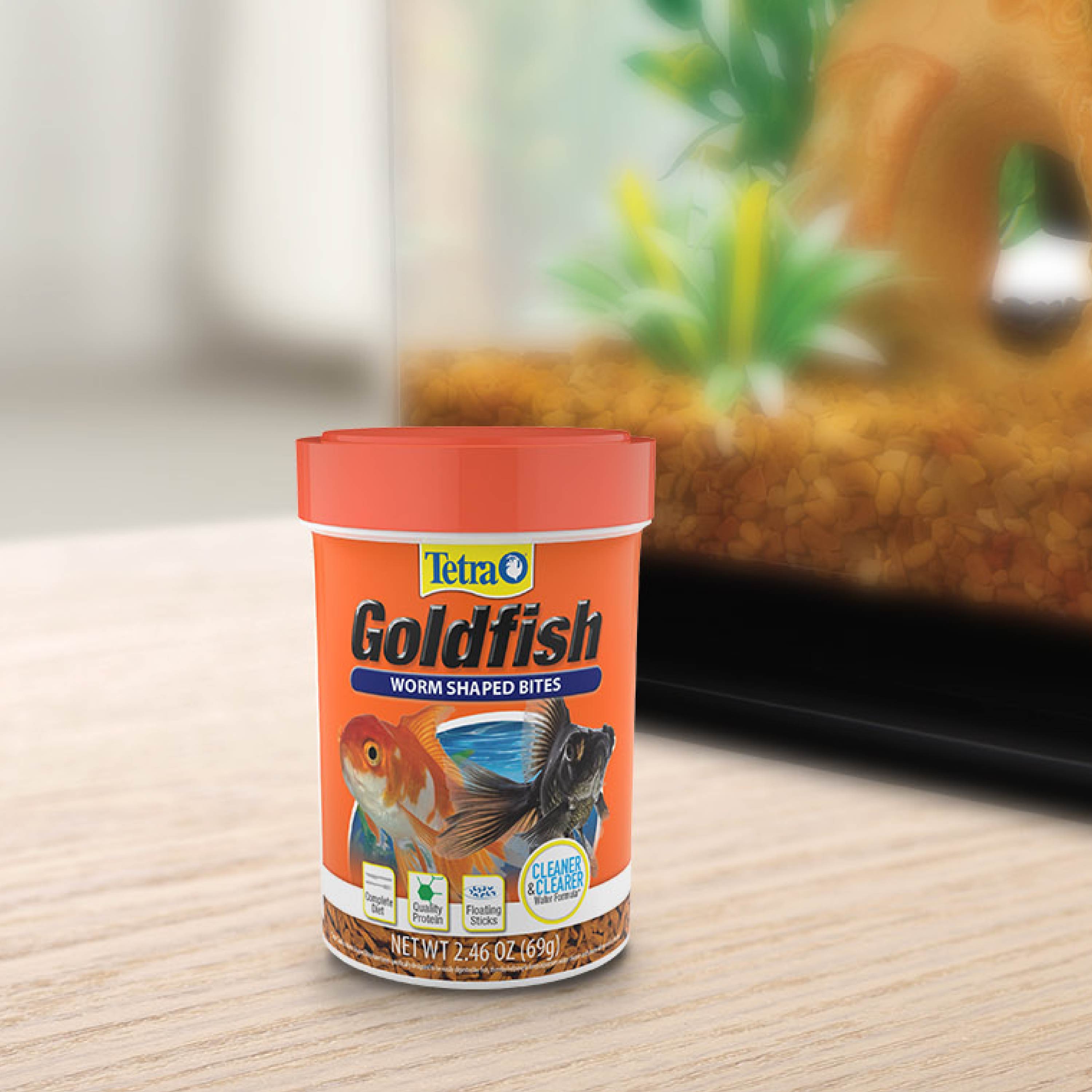Goldسمك Worm Shaped Bites سمك Food 2.46 oz