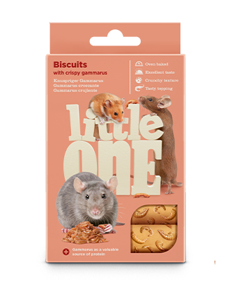 Little One Biscuits for small mammals with crispy gammarus (5 x 7 g — ART. 32500)