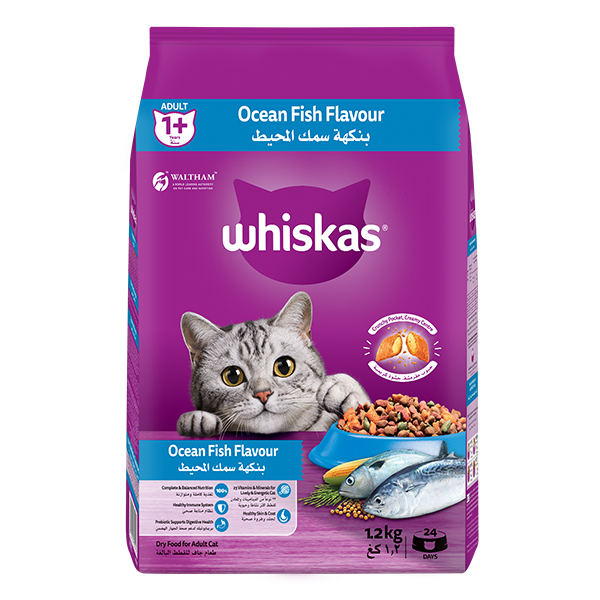 whiskas dry 1 plus years ocean fish flavour