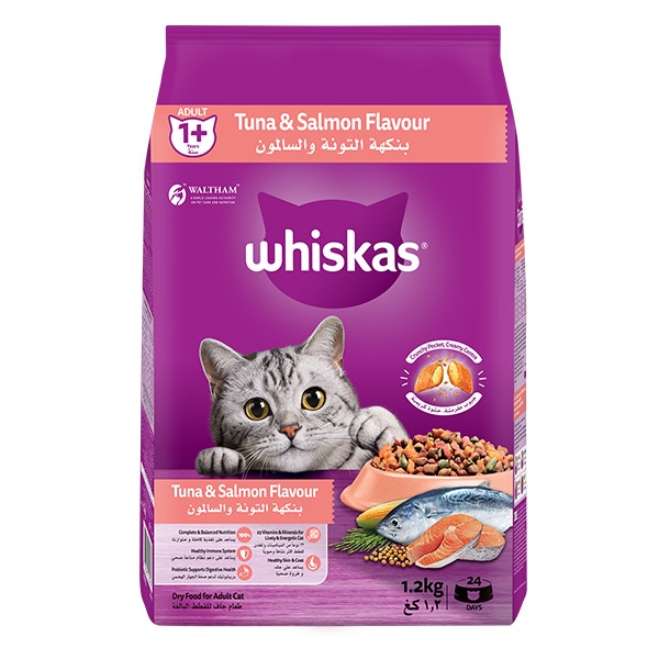 whiskas dry 1 plus years tuna and salmon flavour
