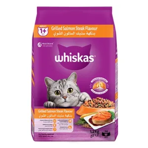 whiskas dry 1 plus years grilled salmon steak flavour