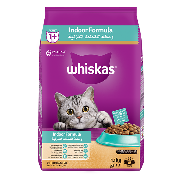 whiskas dry 1 plus years indoor formula