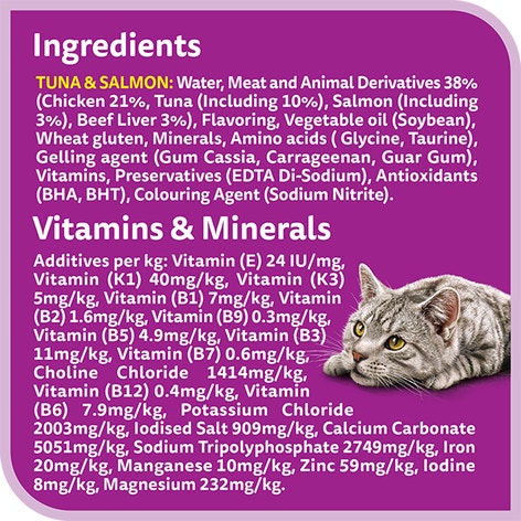 whiskas purrfectly 1 plus years tuna and tuna and salmon in jelly multipack