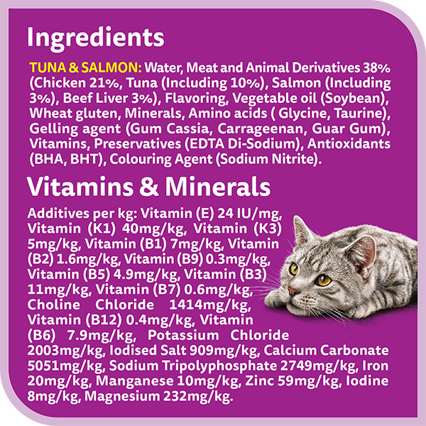 whiskas purrfectly 1 plus years tuna and tuna and salmon in jelly multipack