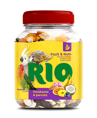 RIO Fruit و Nuts mix. Treat لـ parakeets و parrots (160 g — ART. 22250)