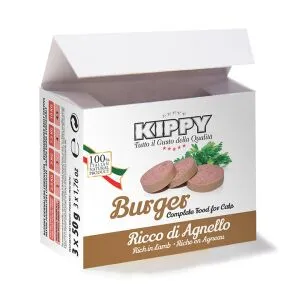 Kippy Burger rich in LAMB Adult cat Box 3x1,76 oz
