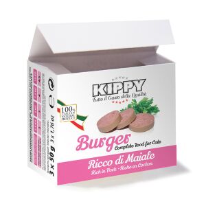 Kippy Burger rich in PORK قطط بالغة Box 3x1,76 oz