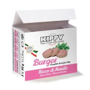 Kippy Burger rich in PORK Adult cat Box 3x1,76 oz