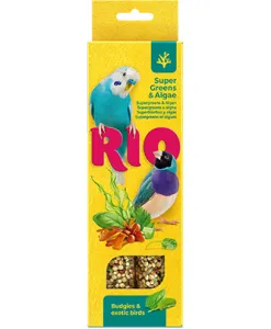 RIO Sticks لـ budgies و exotic birds Supergreens و algae (2 х 40 g — ART. 22300)