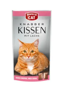 Perfecto Cat Feine Knabber Kissen mit Lachs 50 gm