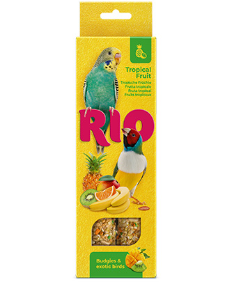RIO Sticks لـ budgies و exotic birds مع tropical fruit (2 х 40 g. — ART. 22110)