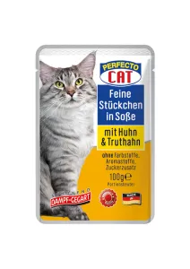 Perfecto Cat Fine Pieces in Gravy with Chicken & Turkey 100g