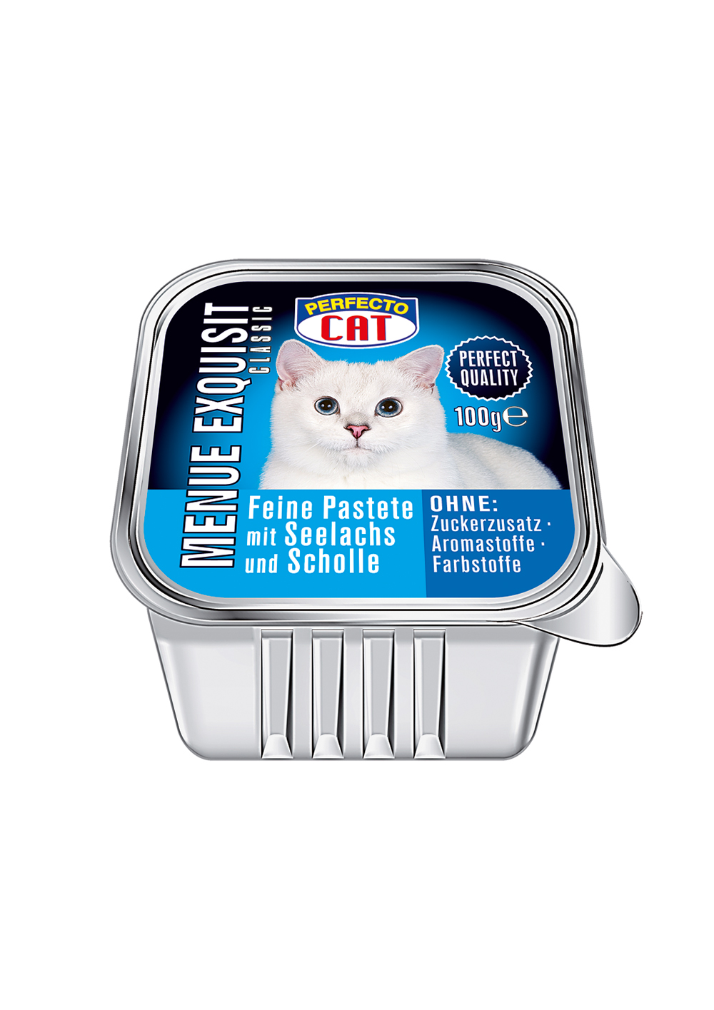 Perfecto Cat Fine pieces in sauce with MSC Pollock & MSC Plaice 100g