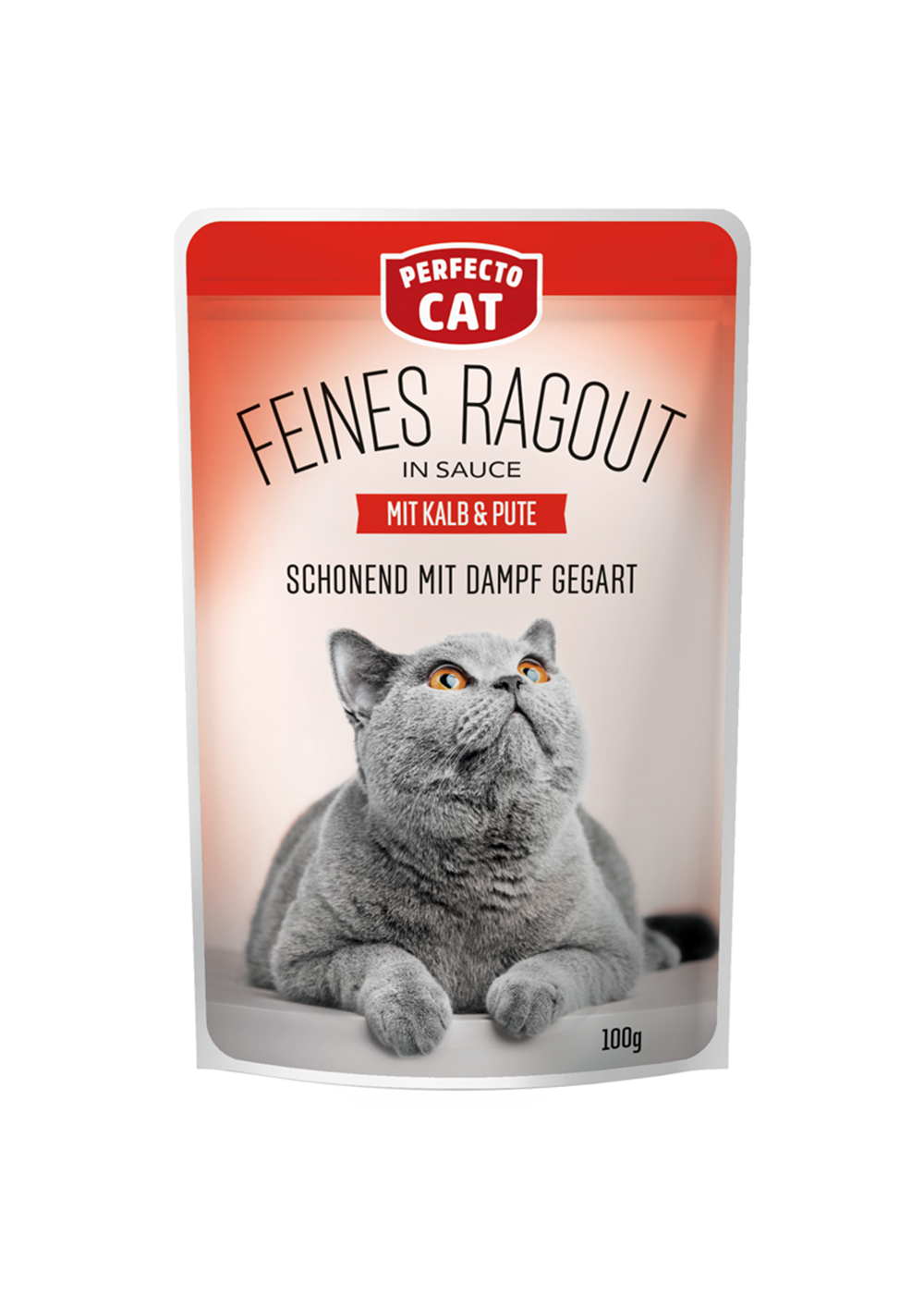 Perfecto Cat Fine Ragout Veal & Turkey 100g