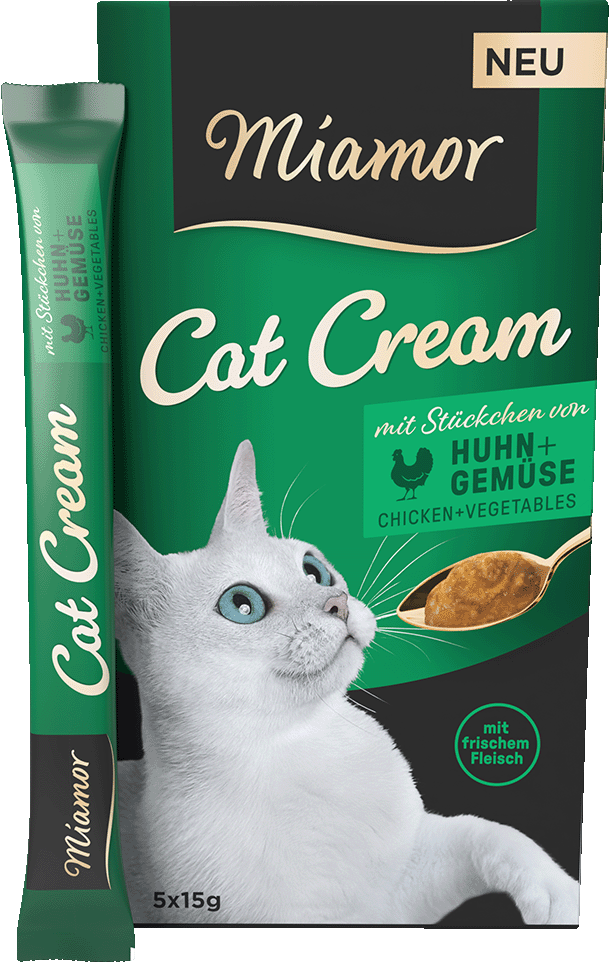 Cat Snack (Cream) - Huhn + Gemüse-Cream - Schachtel - 5x15g