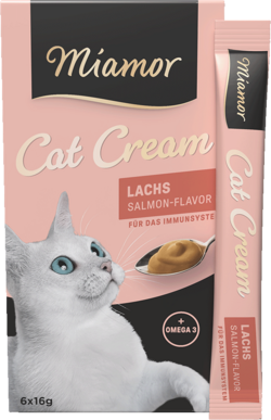 Cat Snack (Cream) - Lachs-Cream - Schachtel - 6x16g